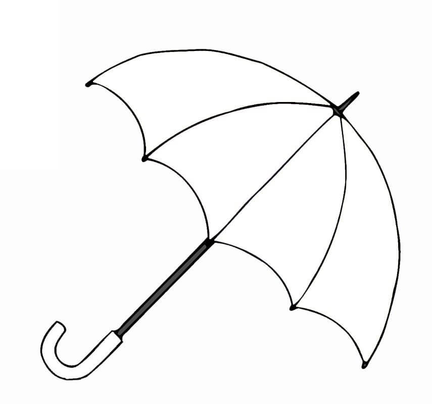 Pěkný deštník omalovánka