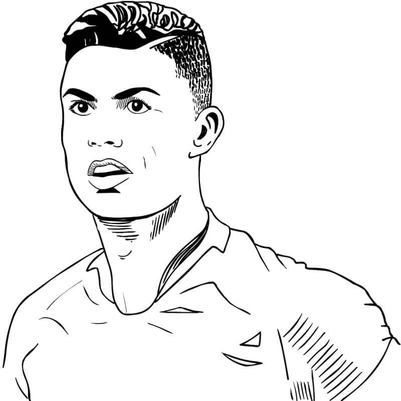 Pohodová tvář Cristiano Ronaldo omalovánka
