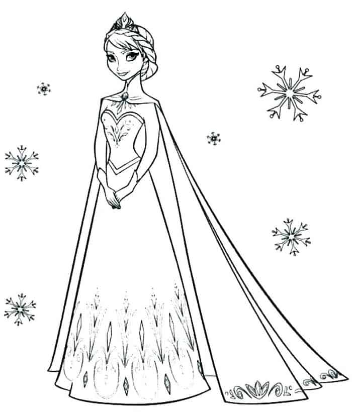 Princezna Elsa omalovánka