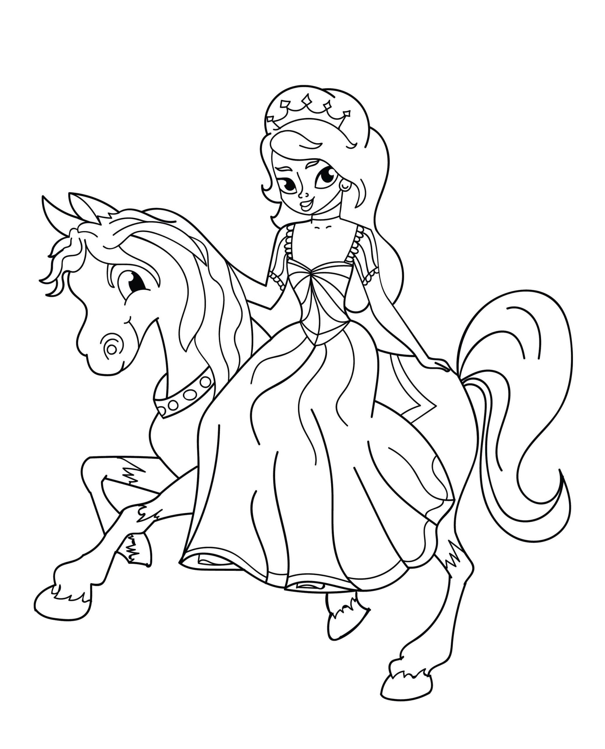 Princezna na Koni omalovánka