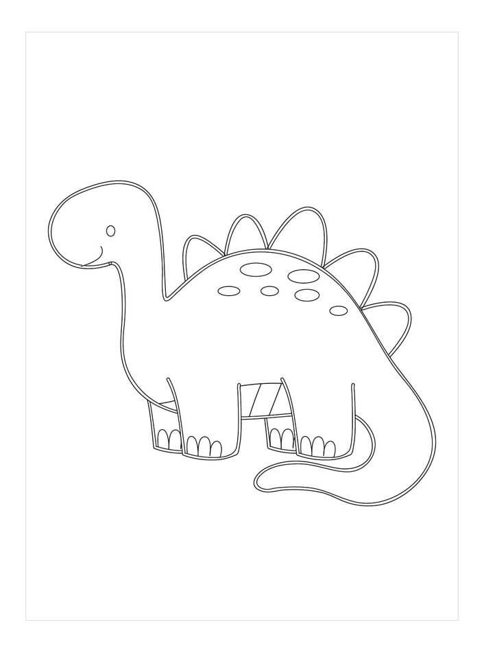 Roztomilý Stegosaurus omalovánka