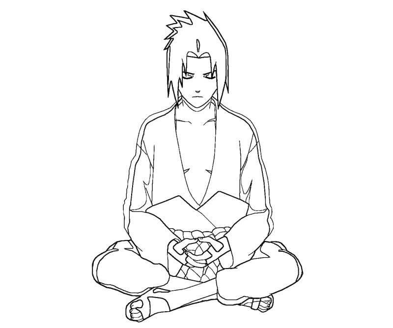 Sasuke medituje omalovánka