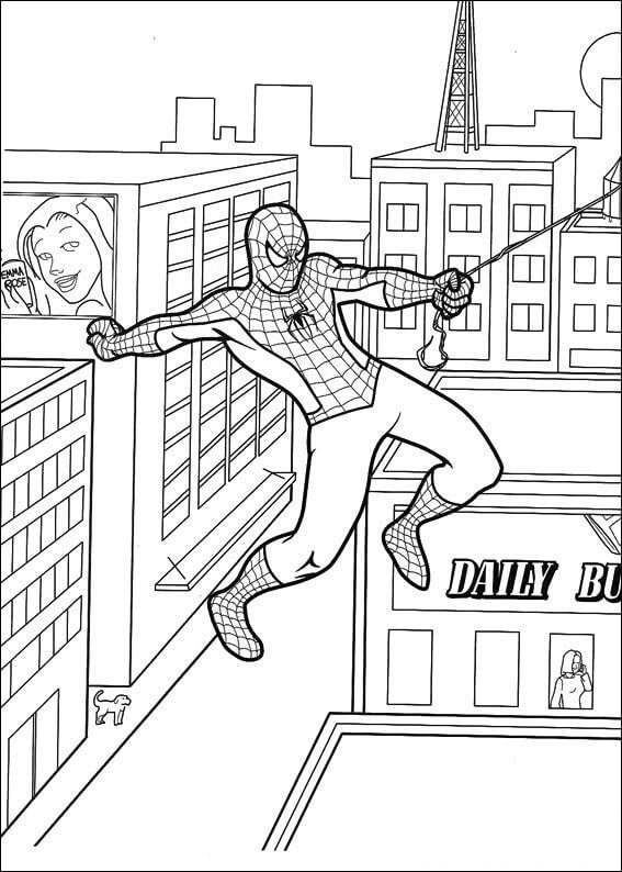 Skvělý Spiderman ve Městě omalovánka