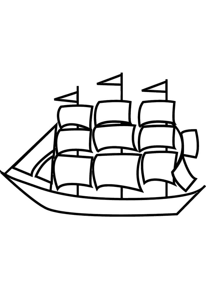 Snadná loď omalovánka