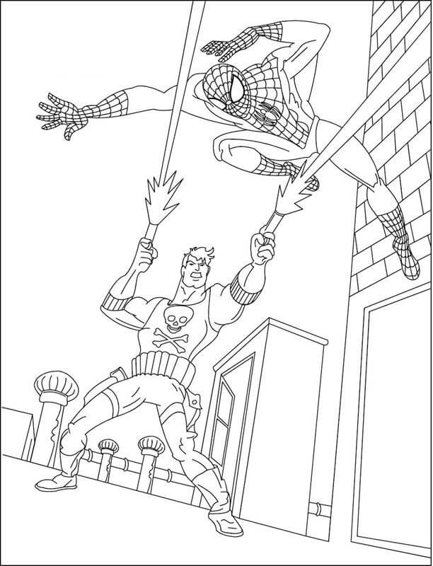 Spiderman vs Monstrum omalovánka