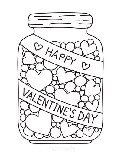 Srdce kontejner v Valentine omalovánka