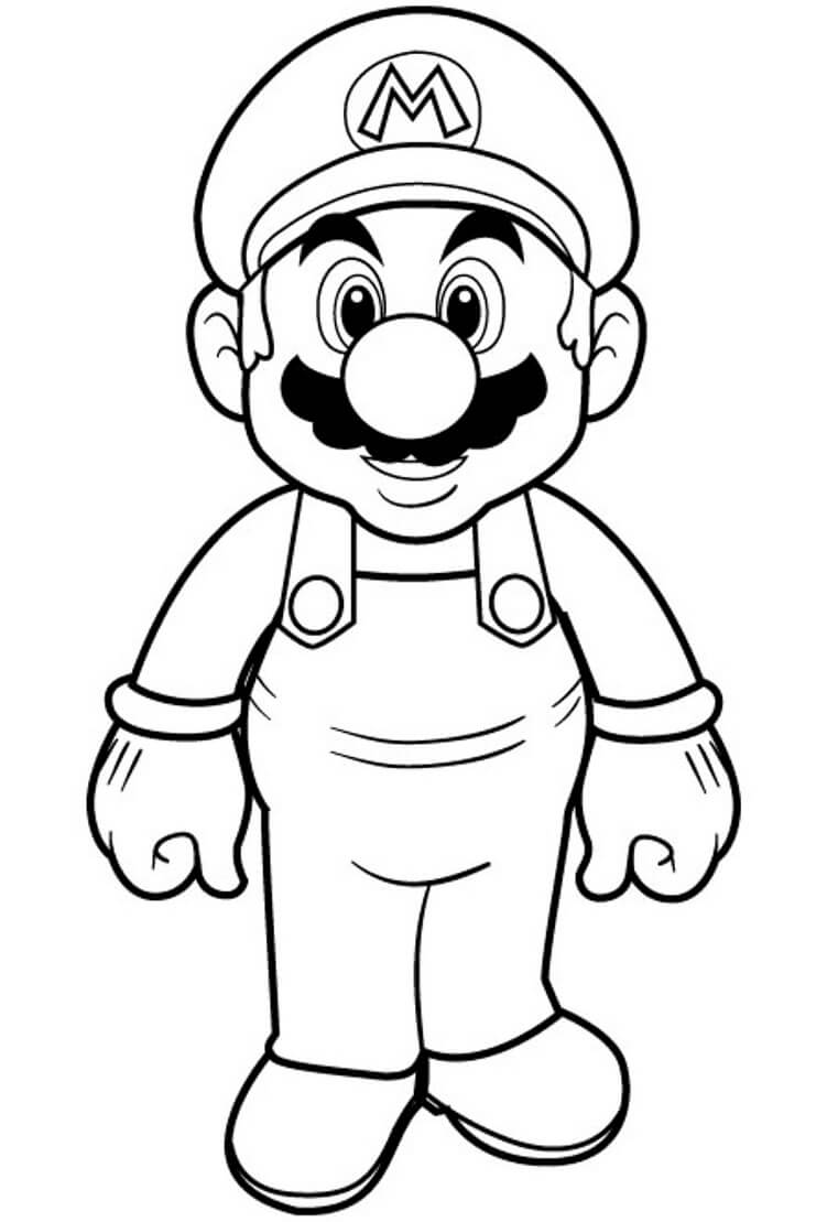Super Mario omalovánka