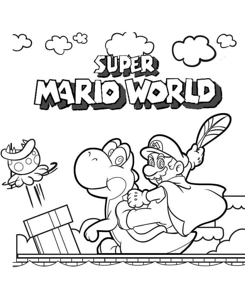 Super Mario Svět omalovánka