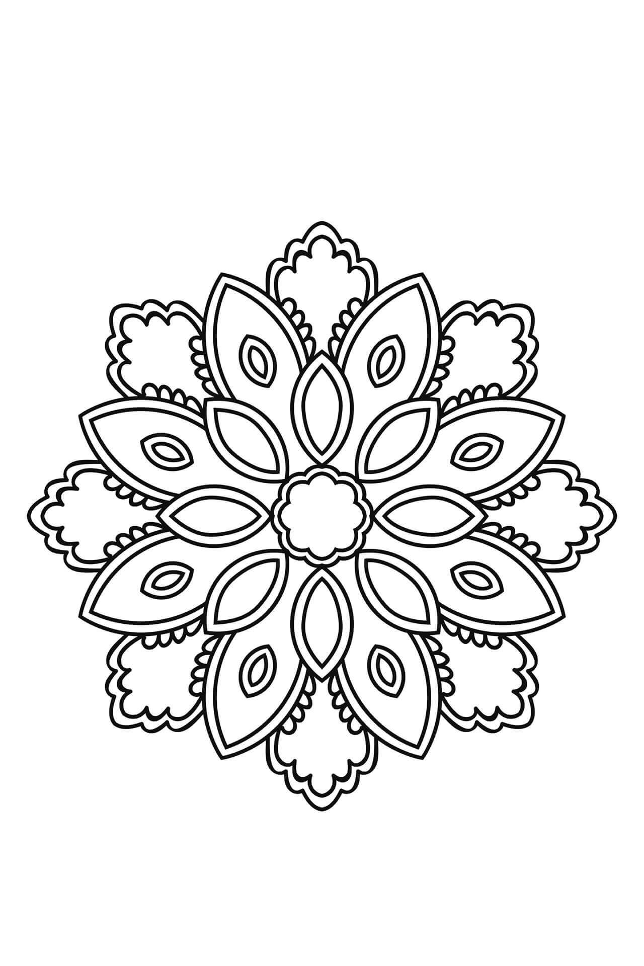 Symbol umění květina omalovánka