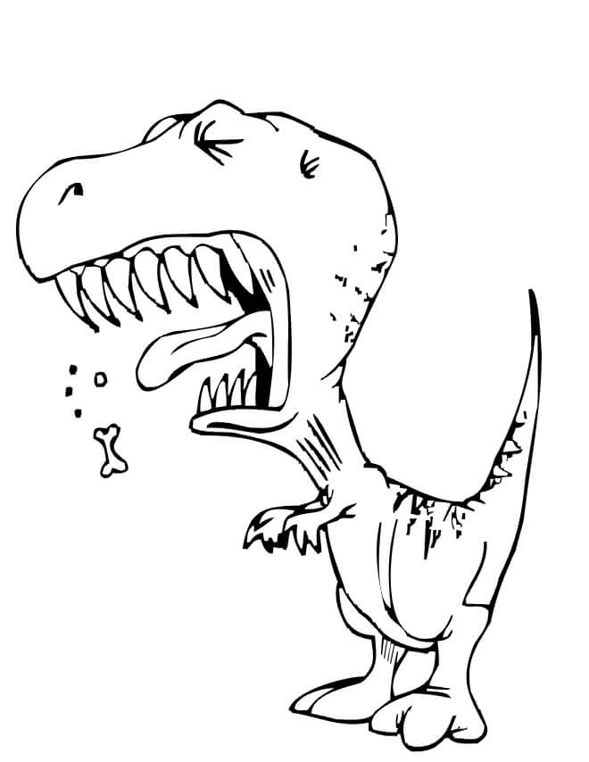 T-Rex kašel omalovánka