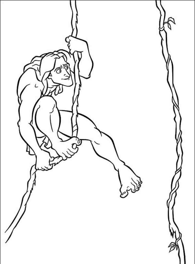 Tarzan Lezení omalovánka