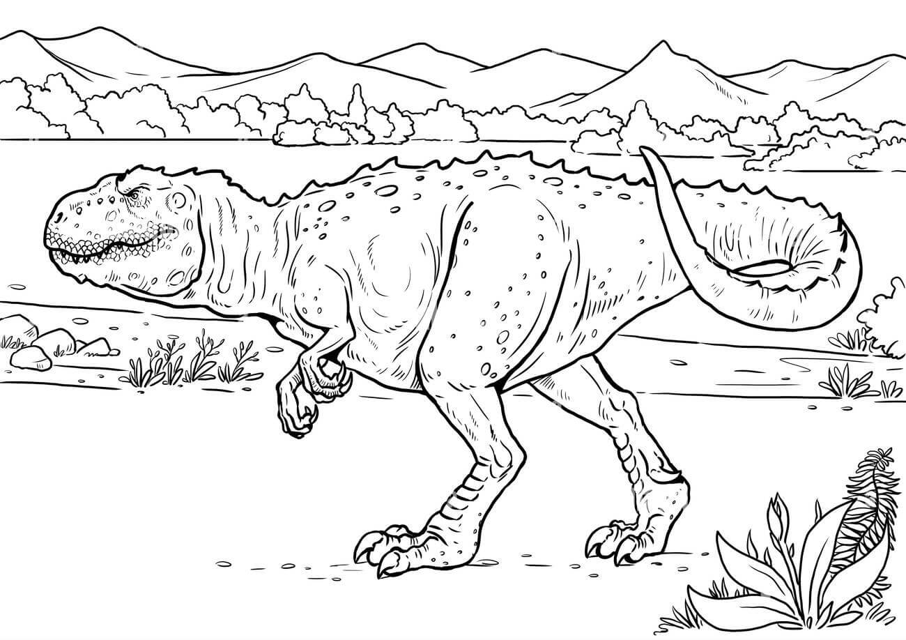 Tyrannosaurus omalovánka
