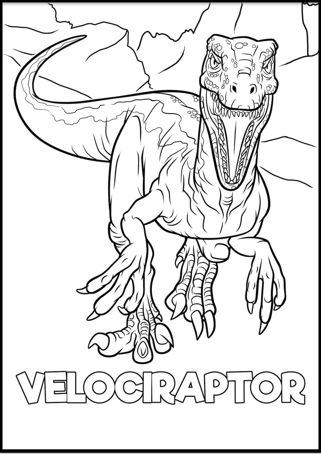 Velociraptor omalovánka