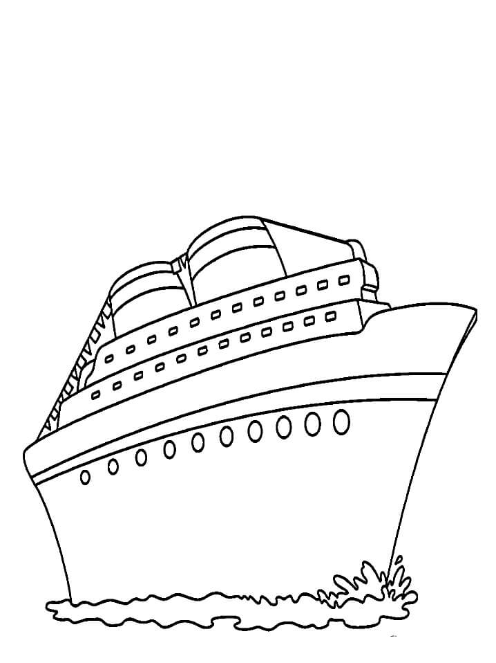 Výletní loď omalovánka