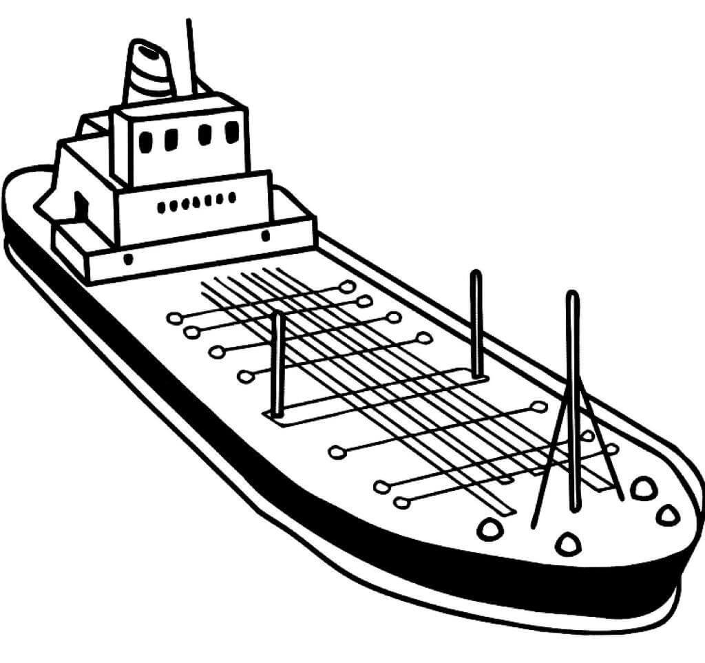 Volná loď omalovánka