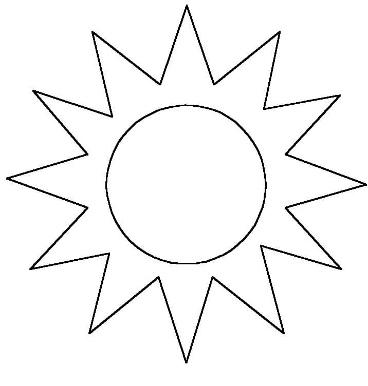 Základní Slunce omalovánka