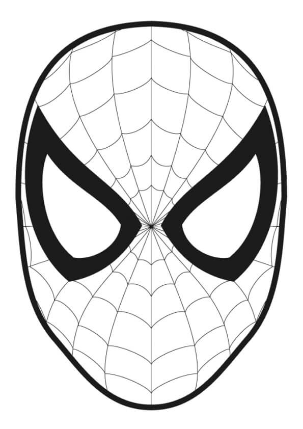 Základní maska Spider-Man omalovánka