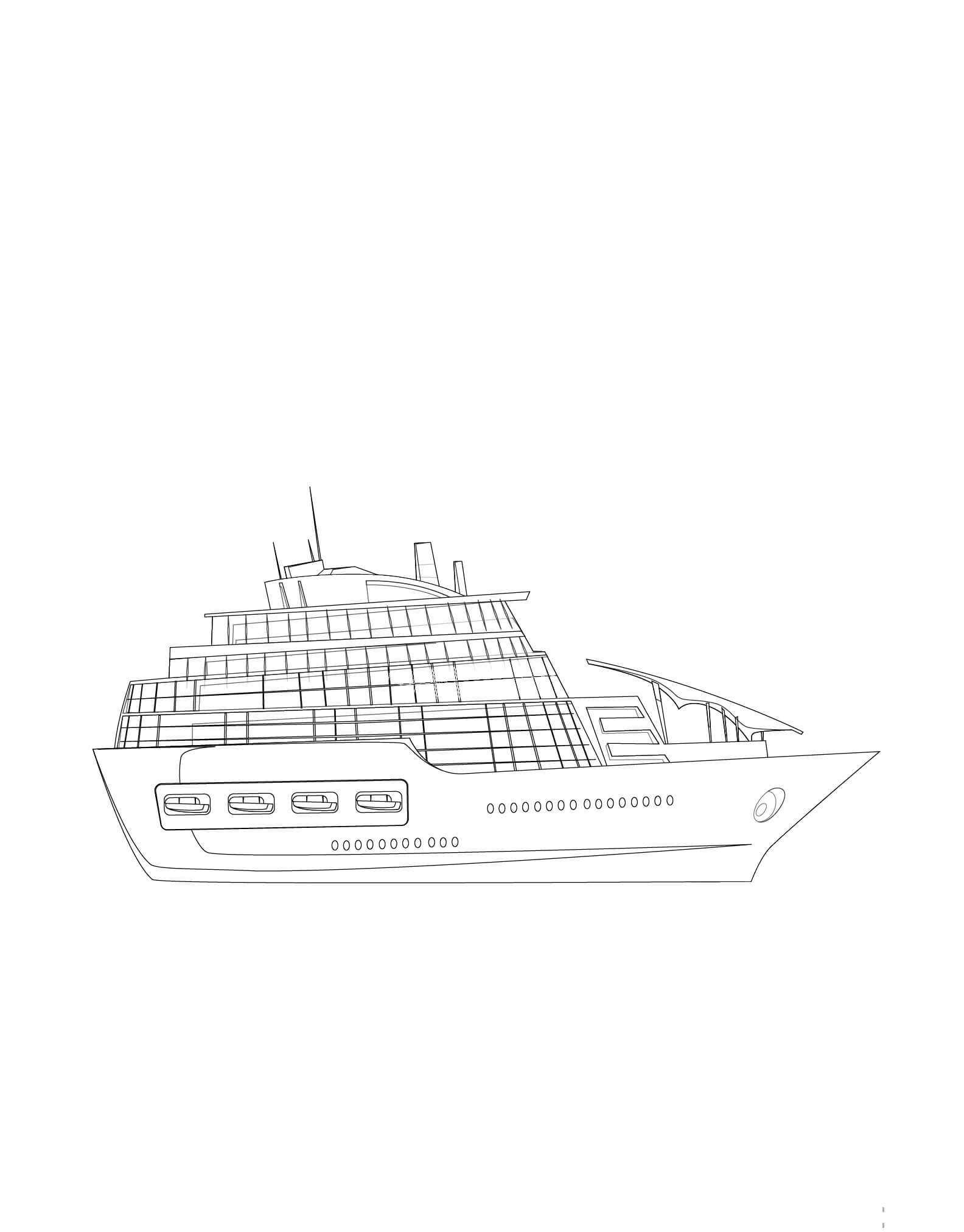 Základní výletní loď omalovánka