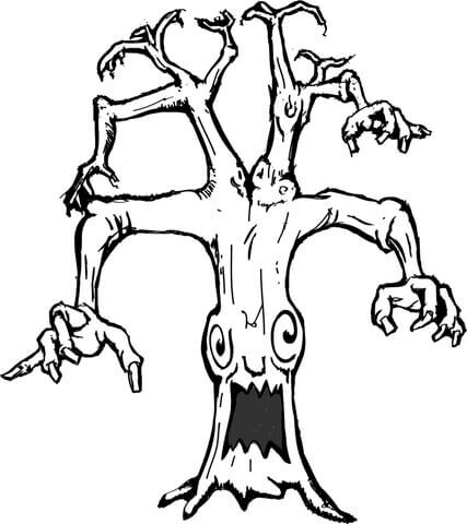 Zlý strom omalovánka
