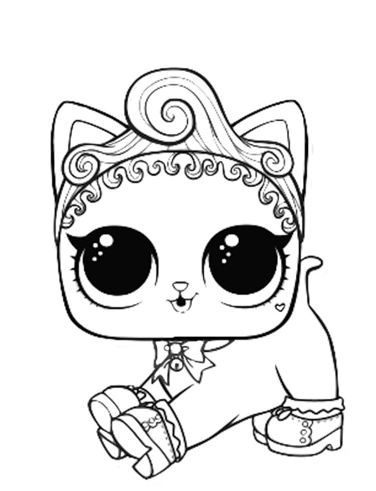 Royal kitty cat LOL překvapení mazlíčci omalovánka