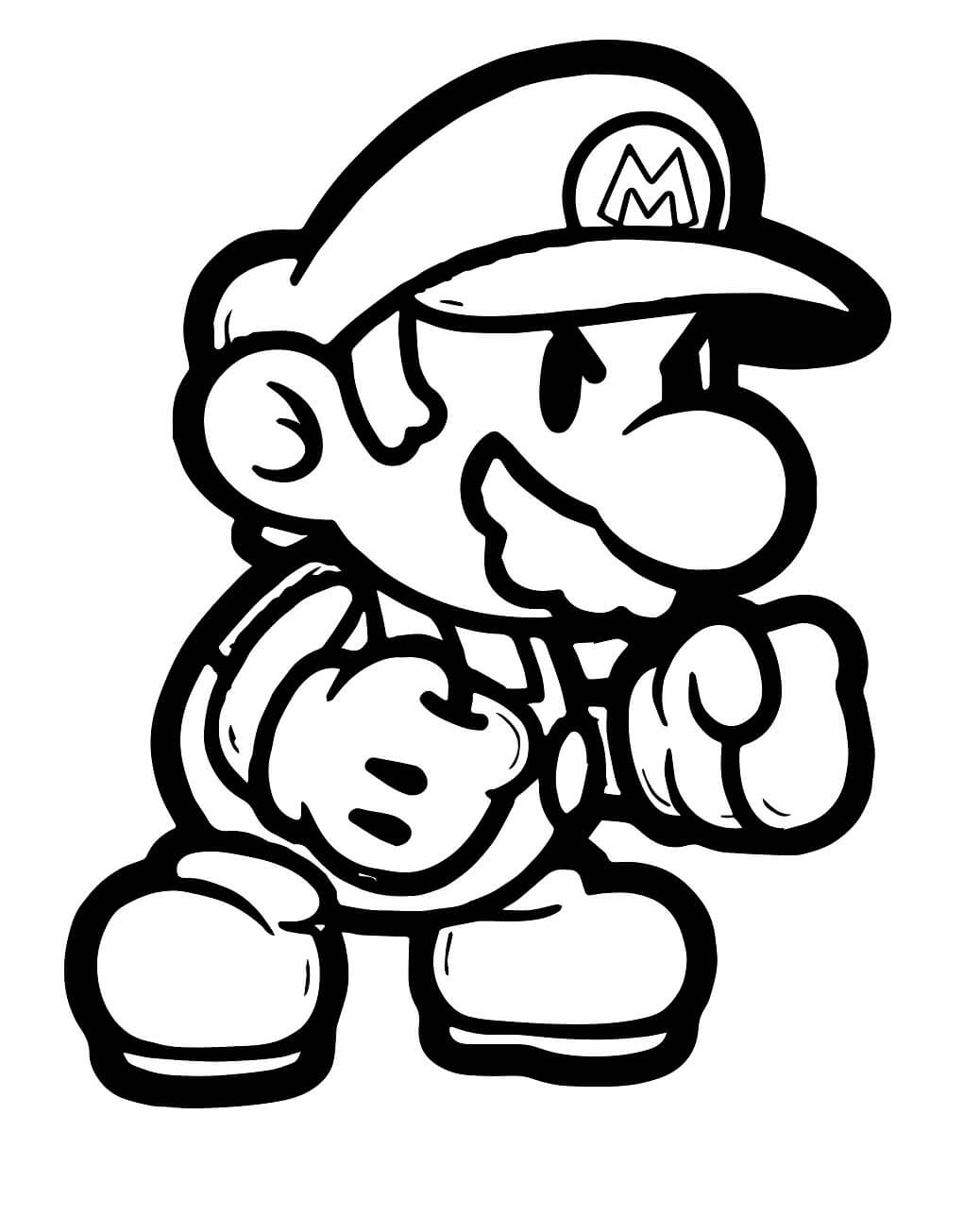 Mario Kickboxování omalovánka