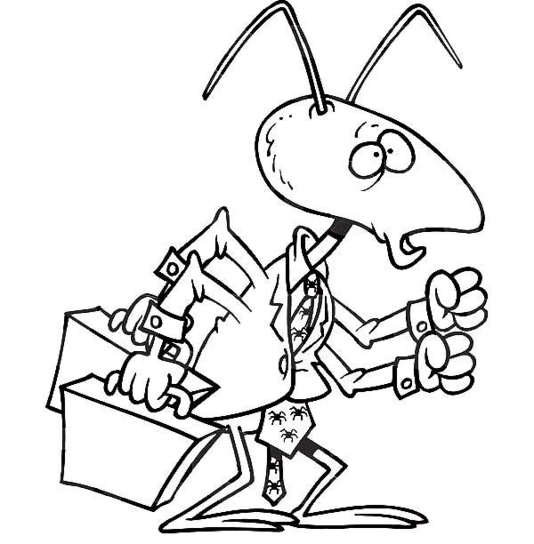 Mravenčí Podnikatel omalovánka