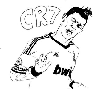 Parádní Cristiano Ronaldo omalovánka
