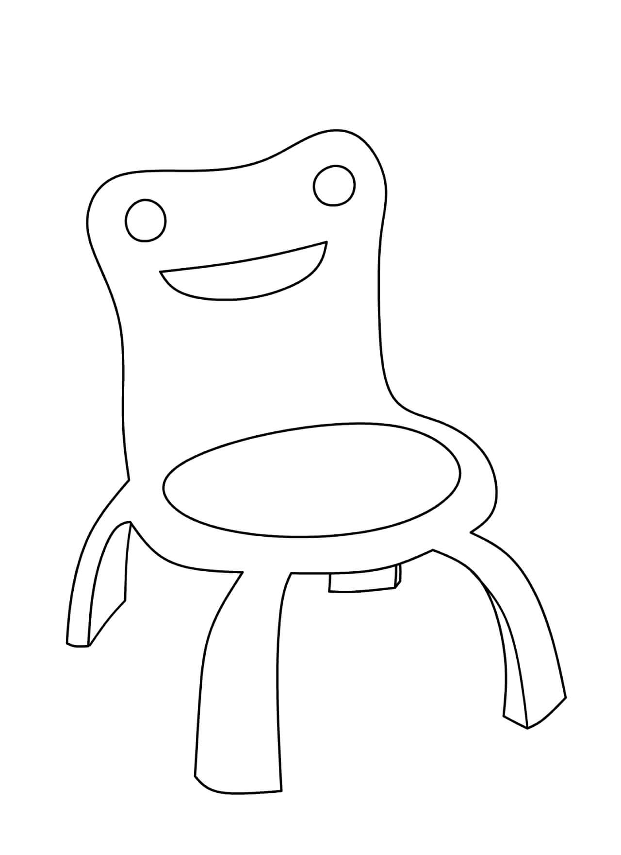 Omalovánka Žába židle