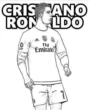 Základní Cristiano Ronaldo omalovánka