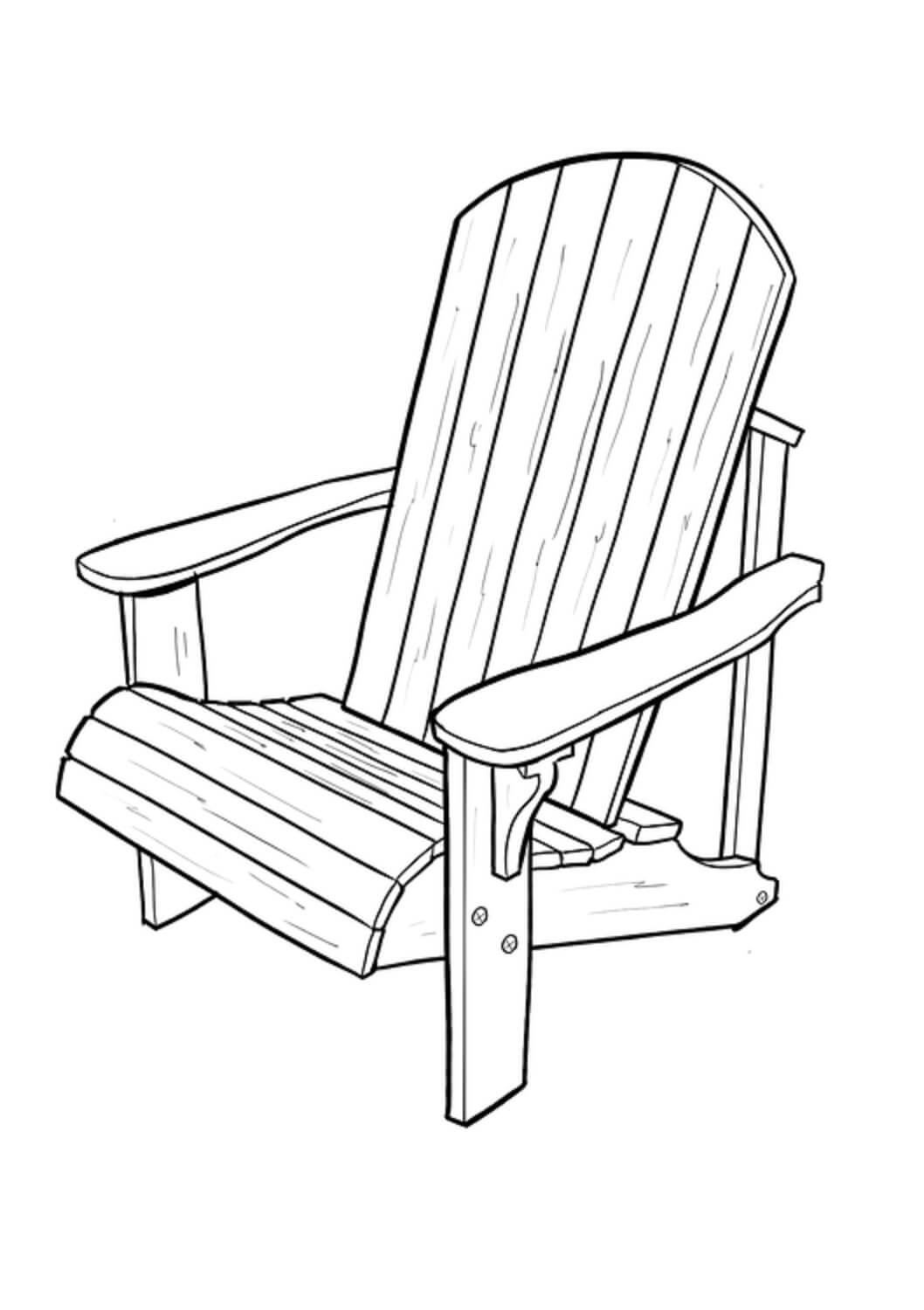 Omalovánka Židle Adirondack