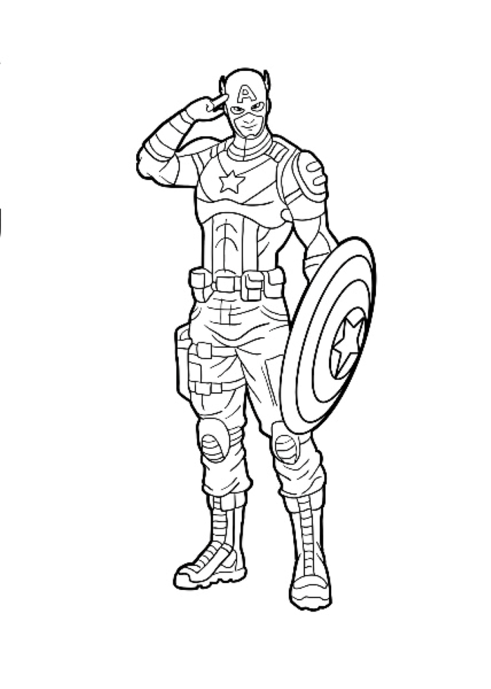 Captain America omalovánky