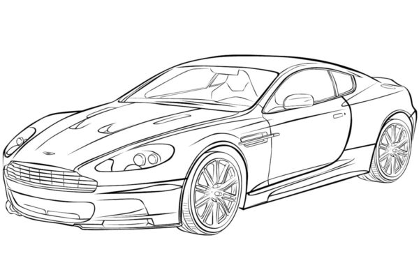 Aston Martin omalovánka