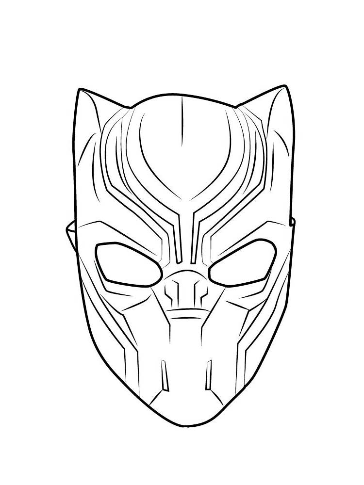 Omalovánka Black-Panther-mask-coloring