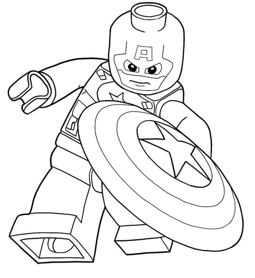 Omalovánka Cool-Lego-Captain-America-coloring