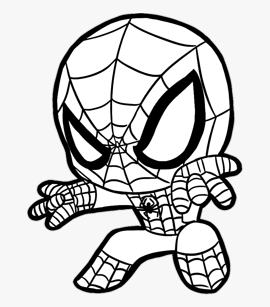 Omalovánka Cute-Spider-Man-coloring