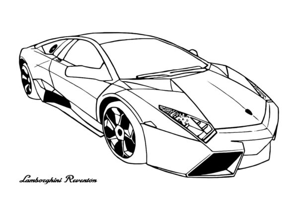 Elitní sportovní vůz vydaný Lamborghini omalovánka