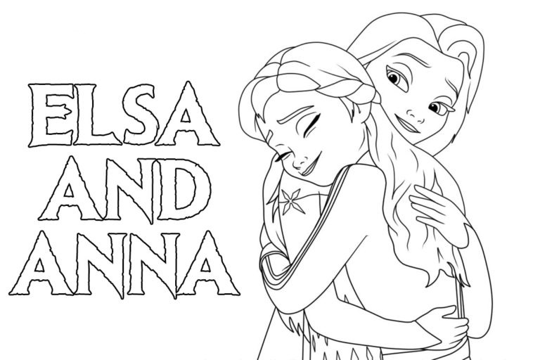 Elsa a Anna omalovánky omalovánka