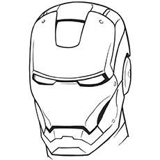 Omalovánka Iron-Man-Helmet-coloring
