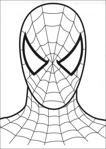 Omalovánka Spiderman-head-coloring