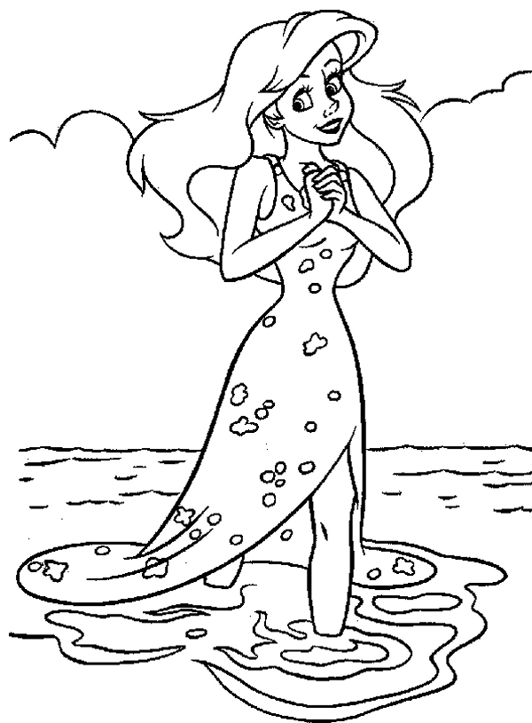 Ariel z moře omalovánka