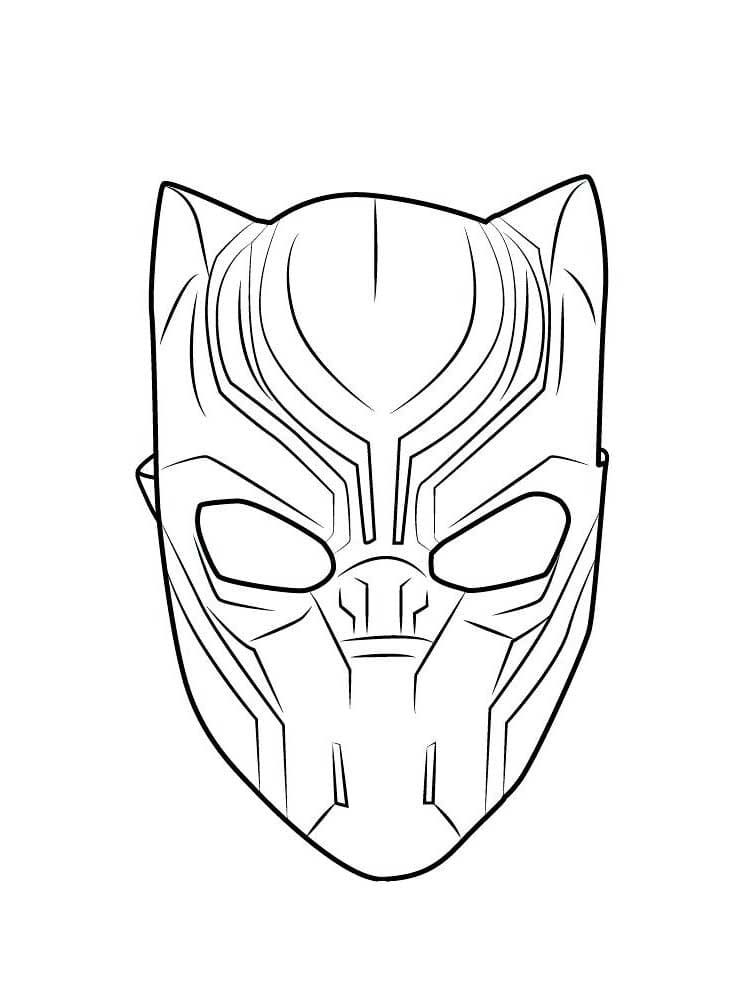 Black Panther mask omalovánka