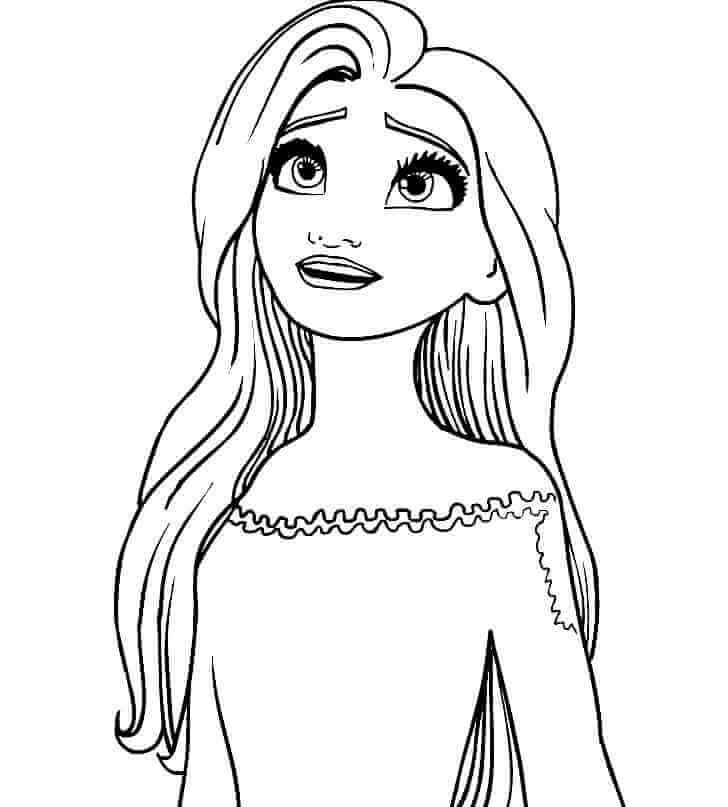 Elsa pro děvče omalovánka