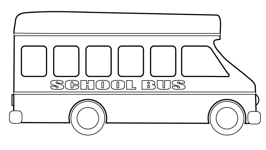 Jednoduchý školní autobus omalovánka