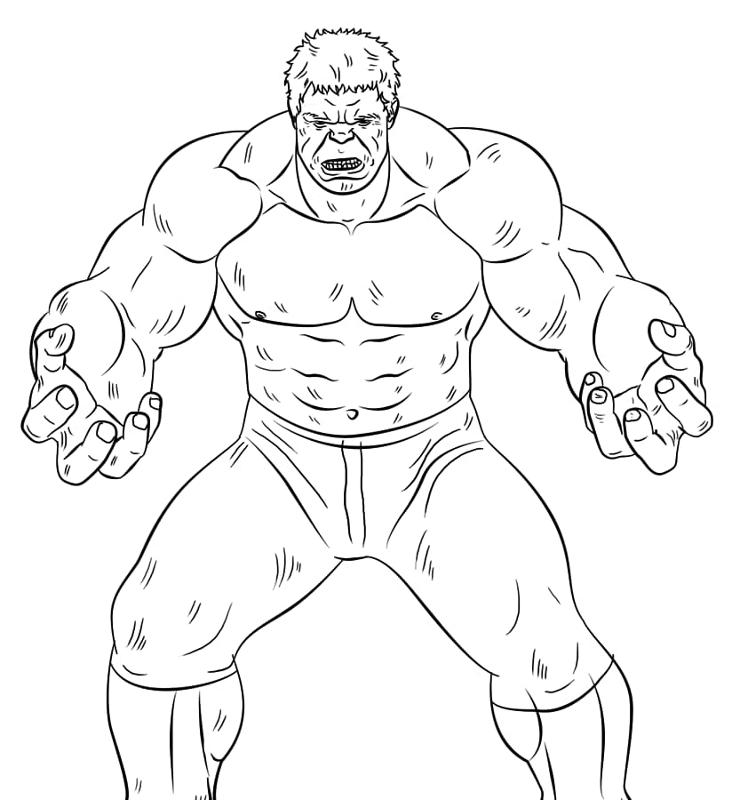 Komiksový Hulk omalovánka