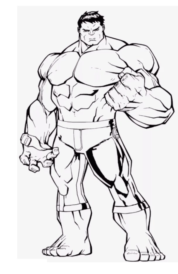 Silný Hulk omalovánka