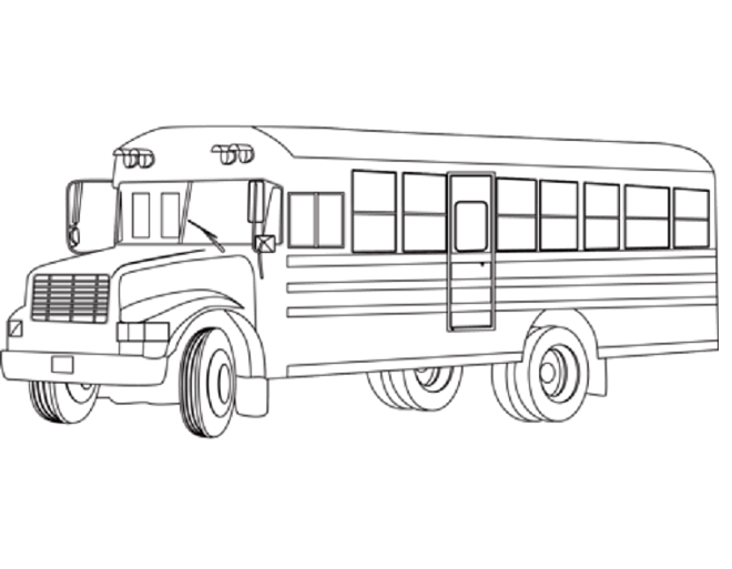 Školní autobus omalovánka