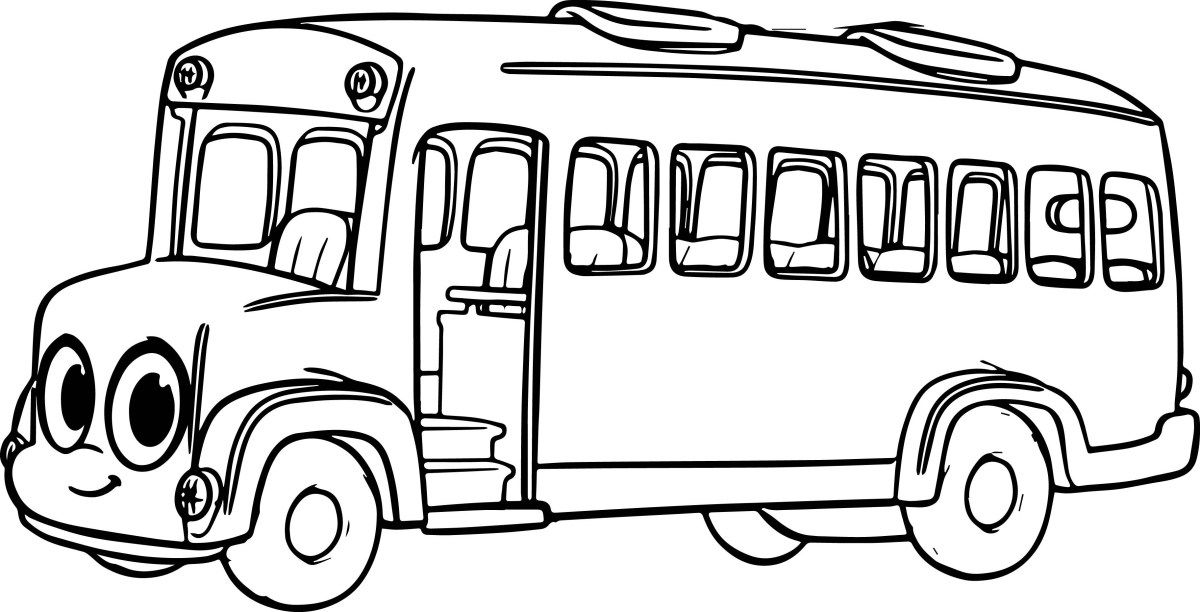 Usměvavý autobus omalovánka