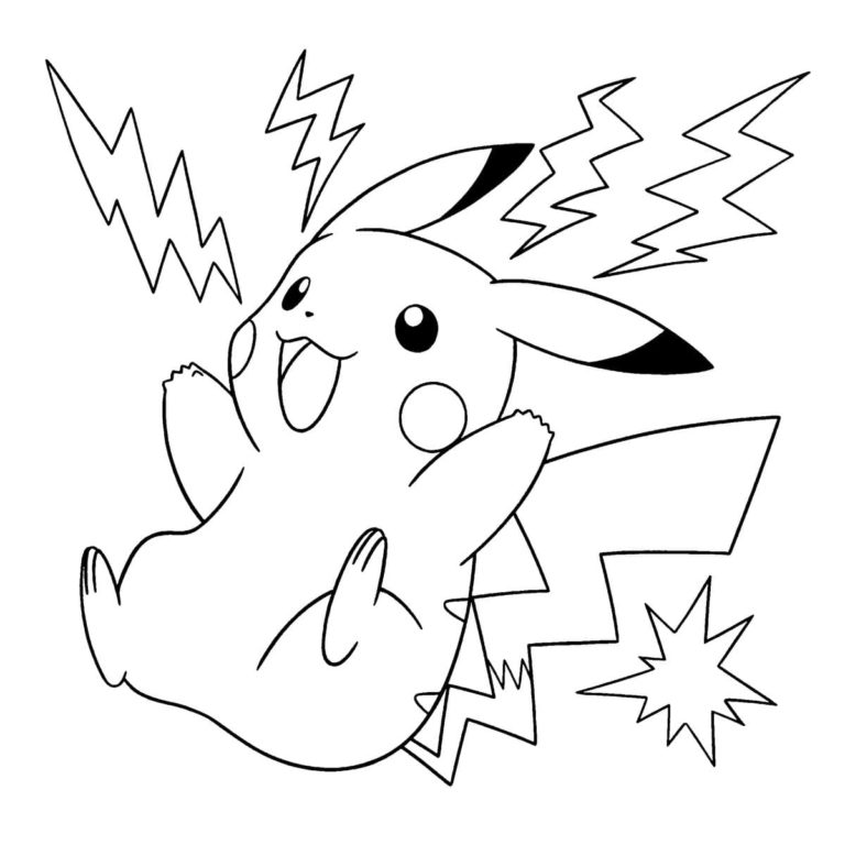 Pikachu má speciální schopnost, kterou ostatní Pokémoni nemají. Může podle potřeby produkovat elektrický výboj různé síly omalovánka