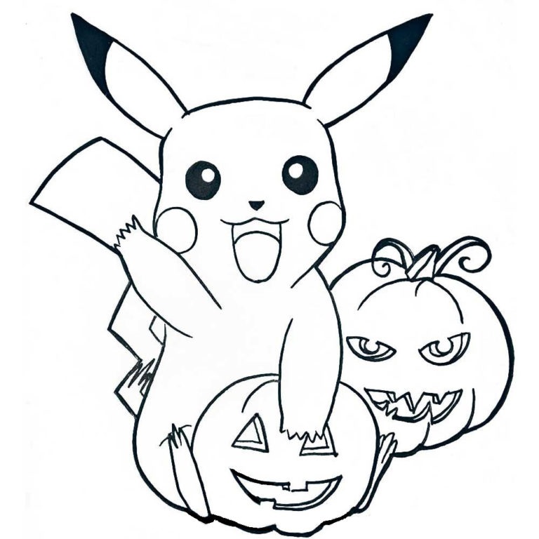 Pikachu vybral ty nejlepší halloweenské dýně omalovánka