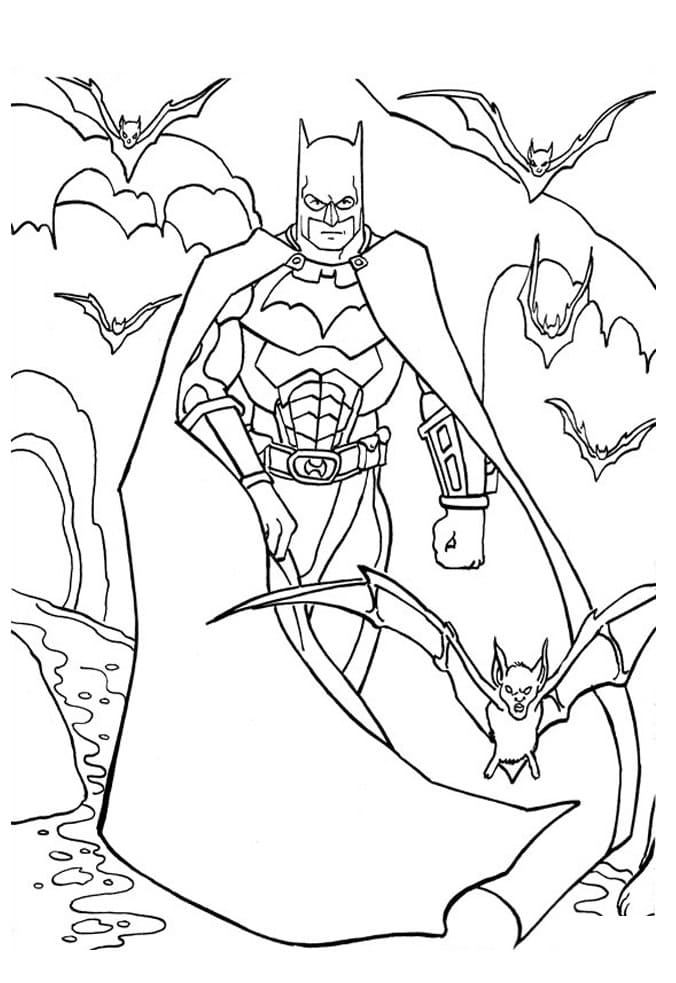 Batman a netopýři omalovánka